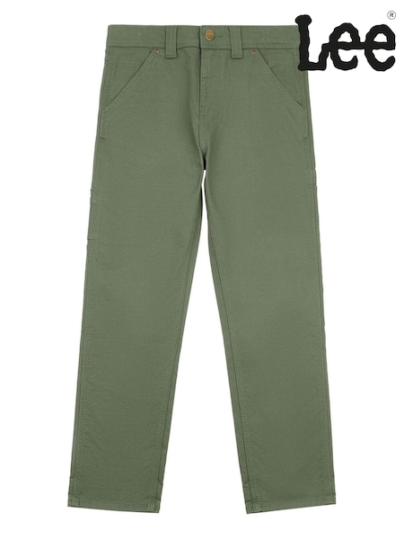 Зеленый - Lee Boys Canvas Carpenter Trousers (B68545) | €66 - €87