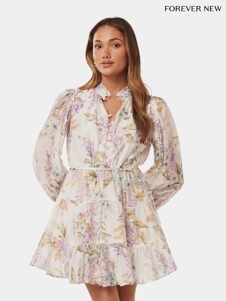Forever New Petite Caterina Printed Mini Skater Dress (B68552) | 394 LEI