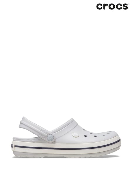 Crocs Grey Adults Crocband Clogs (B68568) | AED320