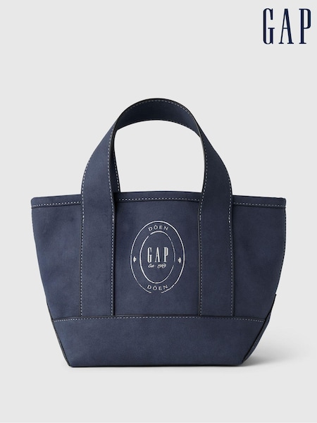Gap Navy Blue DÔEN Vegan Suede Logo Tote Bag (B68585) | €29