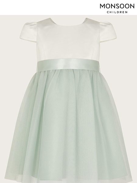 Monsoon Sage Tulle Baby Flower Girl Dress (B68844) | €46 - €53