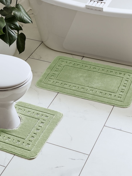 Catherine Lansfield Set of 2 Sage Green Armoni Bath Set (B68857) | €17.50