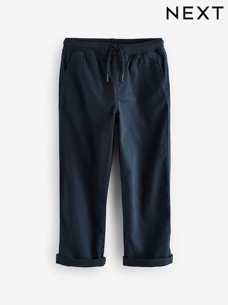 Navy Blue Wide Fit Rib Waist Pull-On Trousers (3-16yrs) (B68944) | €20 - €27