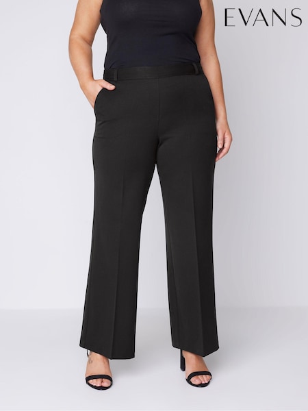 Evans Ponte Straight Leg Seam Detail Trousers (B68991) | €43