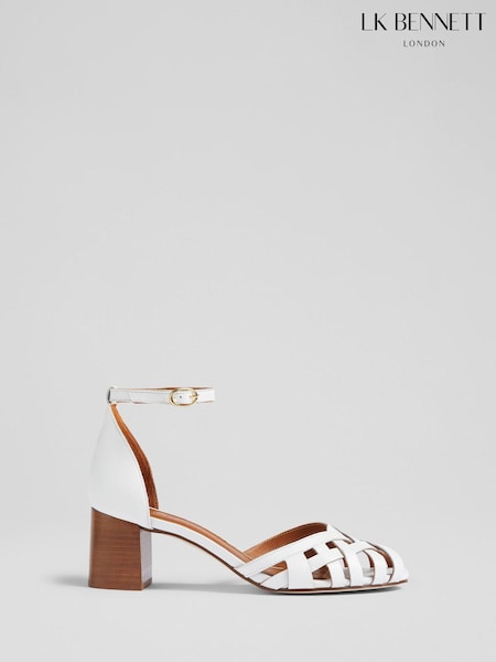 LK Bennett Natural Noemia Leather Criss-Cross Sandals (B69186) | 566 QAR