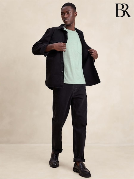 Verde - Banana Republic Linen-Cotton Crew Neck T-Shirt (B69316) | 64 €
