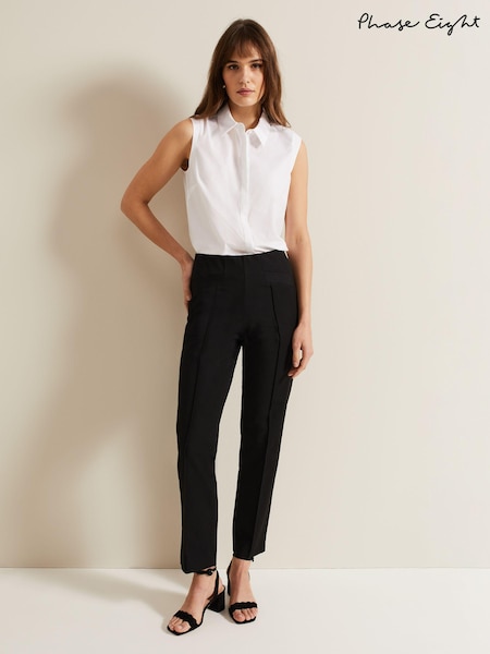 Phase Eight Black Miah Stretch Capri Trousers (B69426) | €45