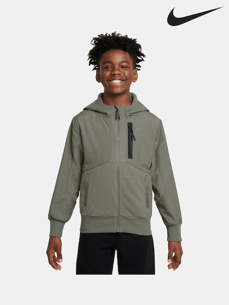 Nike Green Therma FIT City Utility EasyOn Winterized Zip Through Hoodie (B69489) | €60