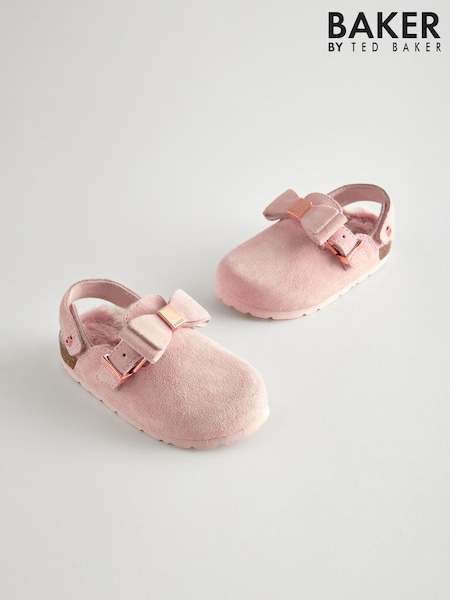 Roz - Baker by Ted Baker Girls  Bow Clog Mule Slippers (B69617) | 253 LEI