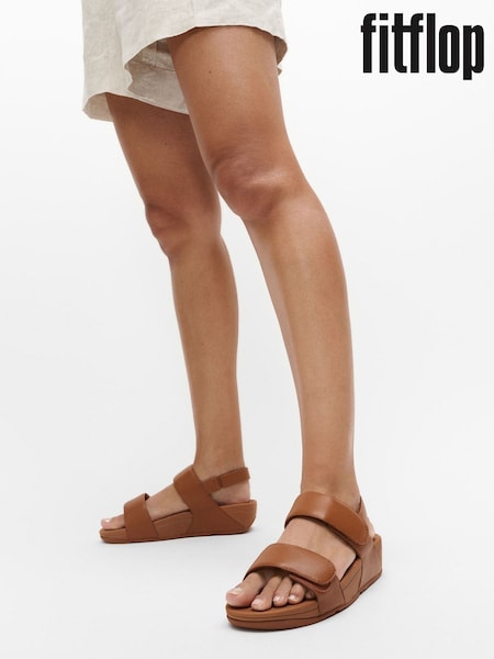 FitFlop Lulu Adjustable Leather Back Strap Sandals (B69680) | OMR23