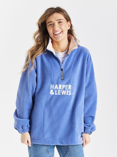 Harper & Lewis Blue Robin 1/4 Zip Polar Fleece (B69739) | €37
