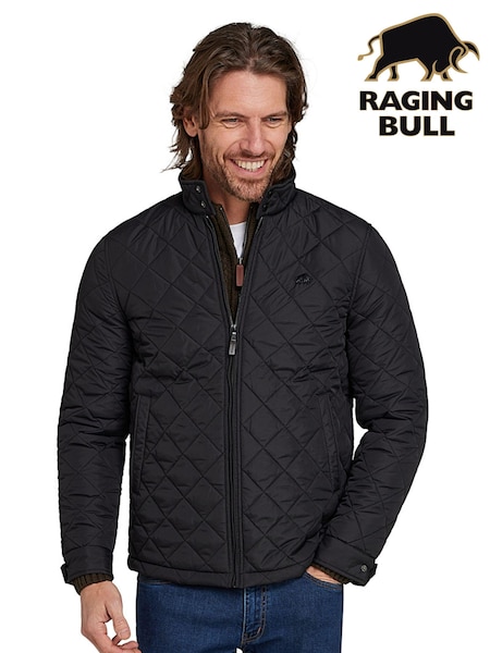 Raging Bull Lightweight Quilted Harrington Black Jacket (B69885) | €86 - €98