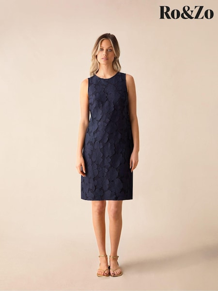 Синий - Ro&Zo Lace Mini Shift Dress (B69904) | €65