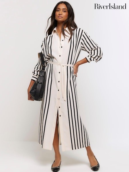 River Island Stripe Midi Shirt Dress (B69908) | 17 €