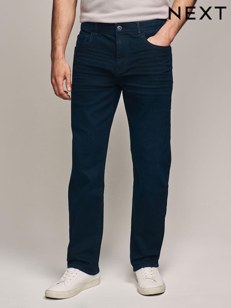 Ink Blue Straight Fit Straight Fit Essential Stretch Jeans (B70000) | kr330