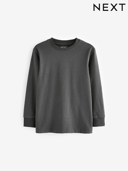 Charcoal Grey Long Sleeve Cosy T-Shirt (3-16yrs) (B70050) | R$ 50 - R$ 80