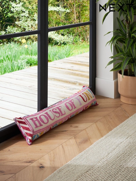 Multi Bright House of Fun Cut Velvet Draught Excluder (B70066) | €36