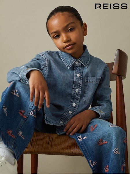 Reiss Blue Rosie 9-13 yrs Denim Button-Through Shirt (B70077) | €65