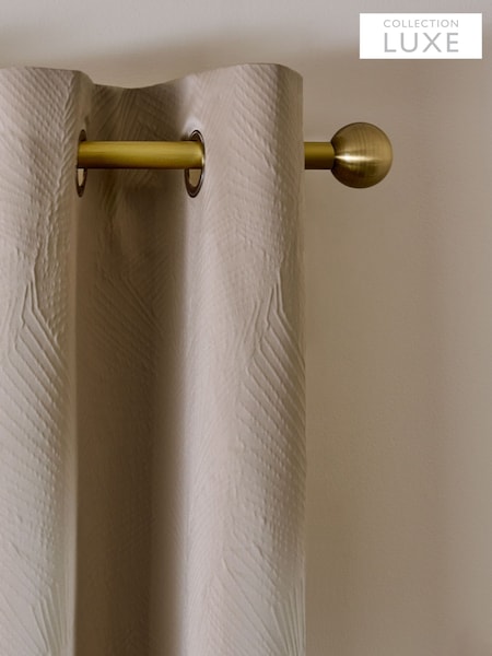 Mink Natural Collection Luxe Hammered Satin Eyelet Lined Curtains (B70212) | €139 - €291