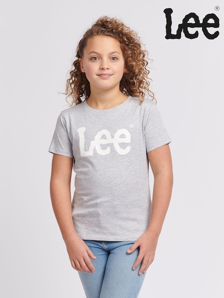 Gris - Lee Girls Regular Fit Wobbly Graphic T-Shirt (B70283) | 21 € - 25 €