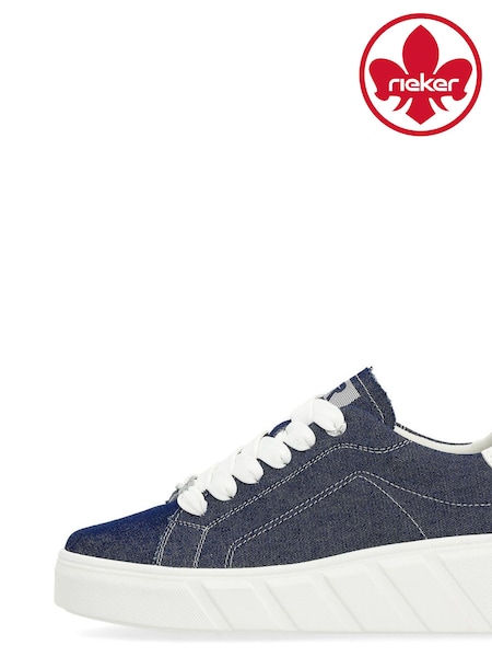 Синий - Rieker Womens Evolution Lace Up Trainers (B70312) | €39