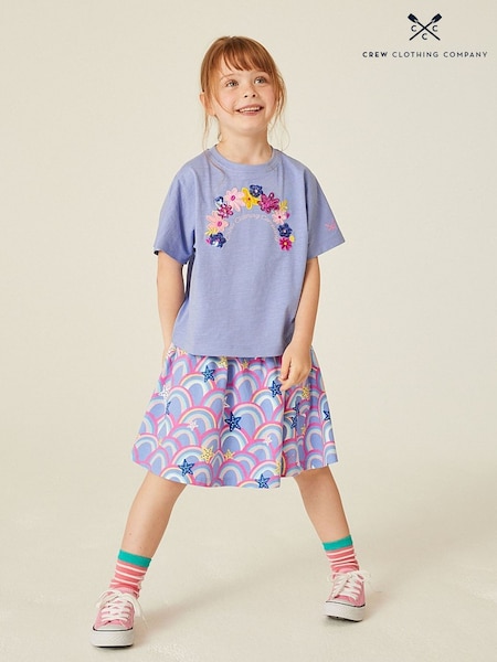 Crew Clothing Printed 100% Cotton Jersey Skirt (B70348) | 134 LEI - 164 LEI