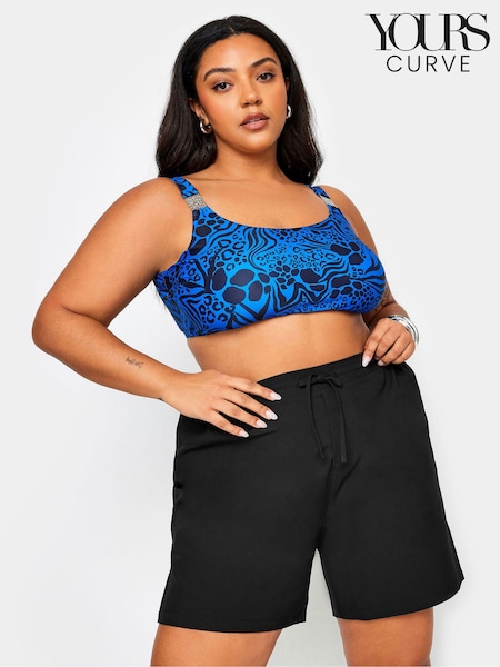 Yours Curve Black Drawstring Swim Shorts (B70359) | €34