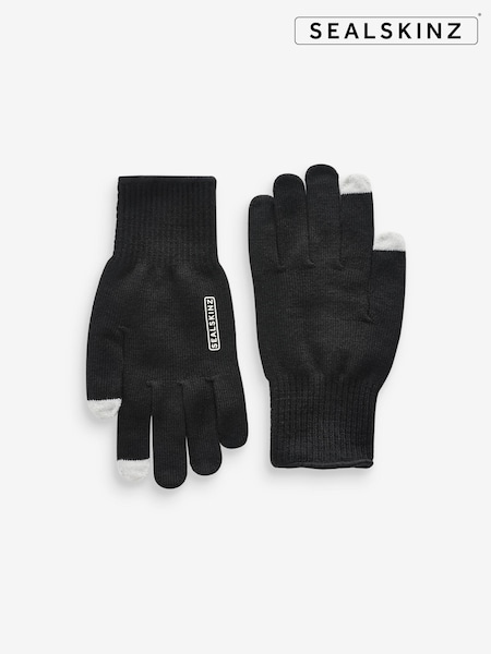 Sealskinz Hanworth Solo Merino Black Gloves (B70542) | ‏73 د.إ.‏