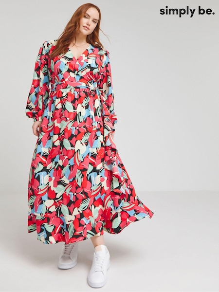 Simply Be Black Wrap Dress (B70581) | €21.50