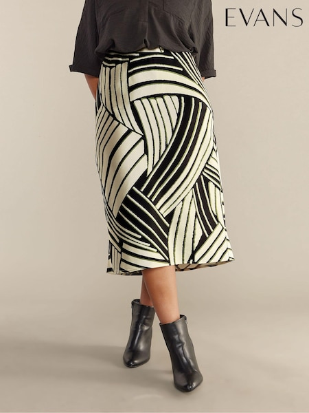 Evans Satin Bias Cut Skirt (B70599) | 96 QAR