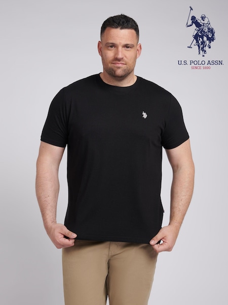 U.S. Polo Assn. Black Mens Big & Tall Double Horsemen 100% Cotton T-Shirt (B70752) | €40
