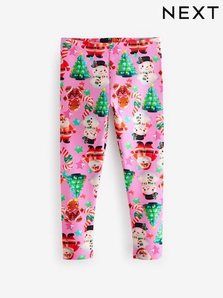 Pink Christmas Printed Leggings (3-16yrs) (B70755) | € 4 - € 9