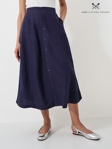 Crew Clothing 100% Linen Button Through Skirt (B70765) | 46 €
