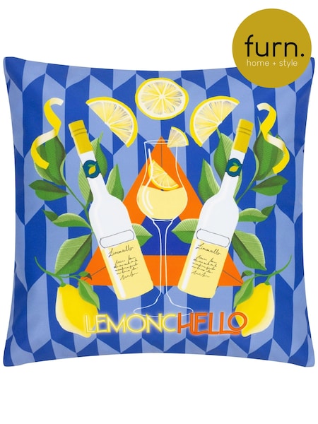 Furn Blue Limonchello Abstract Outdoor Cushion (B70798) | €20