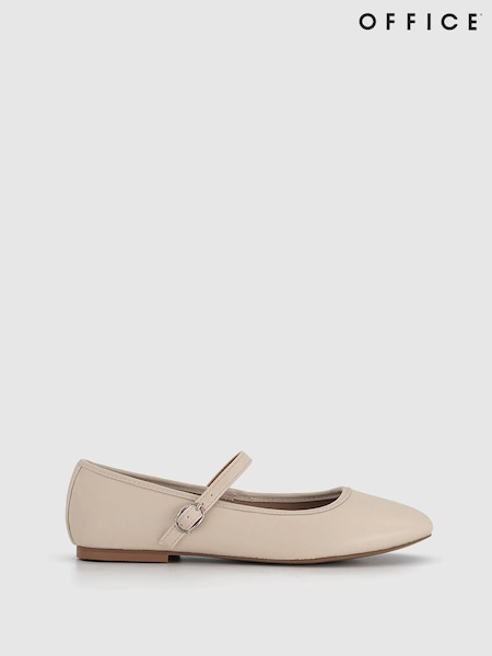 Office White Flower Mary Jane Ballerinas (B70799) | €13