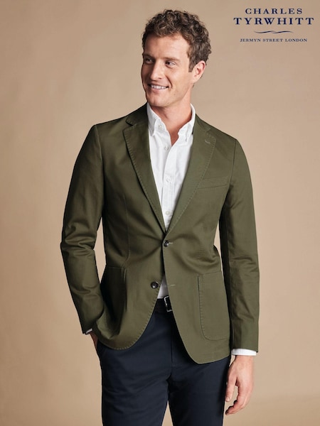 Charles Tyrwhitt Green Cotton Stretch Jacket (B70838) | AED524