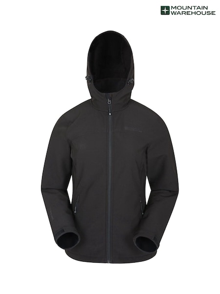 Mountain Warehouse Black Womens Exodus Water-Resistant Softshell Jacket (B71091) | 3,364 UAH