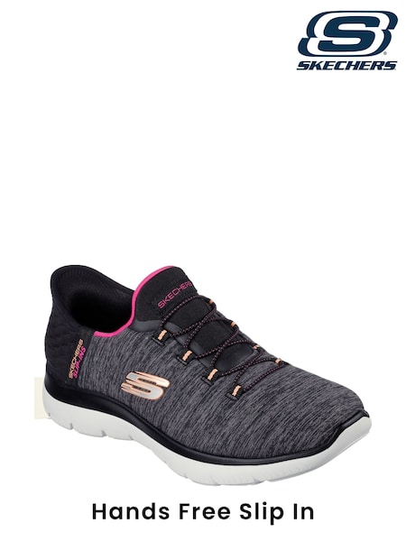 Skechers Black/ pink Pink Womens Slip In Summits Dazzling Haze Trainers (B71116) | €94
