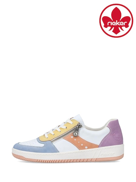 Rieker Womens Zipper White Trainers (B71159) | €103