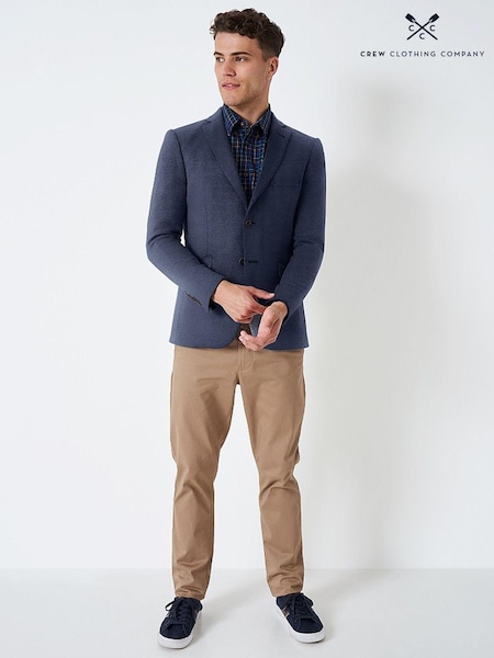 Crew Clothing Blue Birdseye Jersey Blazer (B71226) | €211