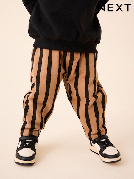Brown/Black 100% Cotton Stripe Jersey Joggers (3mths-7yrs) (B71511) | €14 - €17