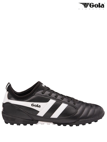 Gola Black/White Mens Ceptor Turf Microfibre Lace-Up Football Boots (B71518) | ₪251