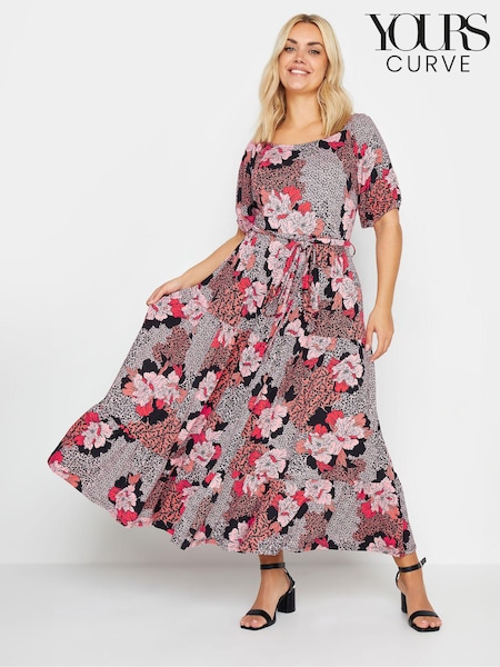 Yours Curve Red Tiered Maxi Dress (B71554) | €47