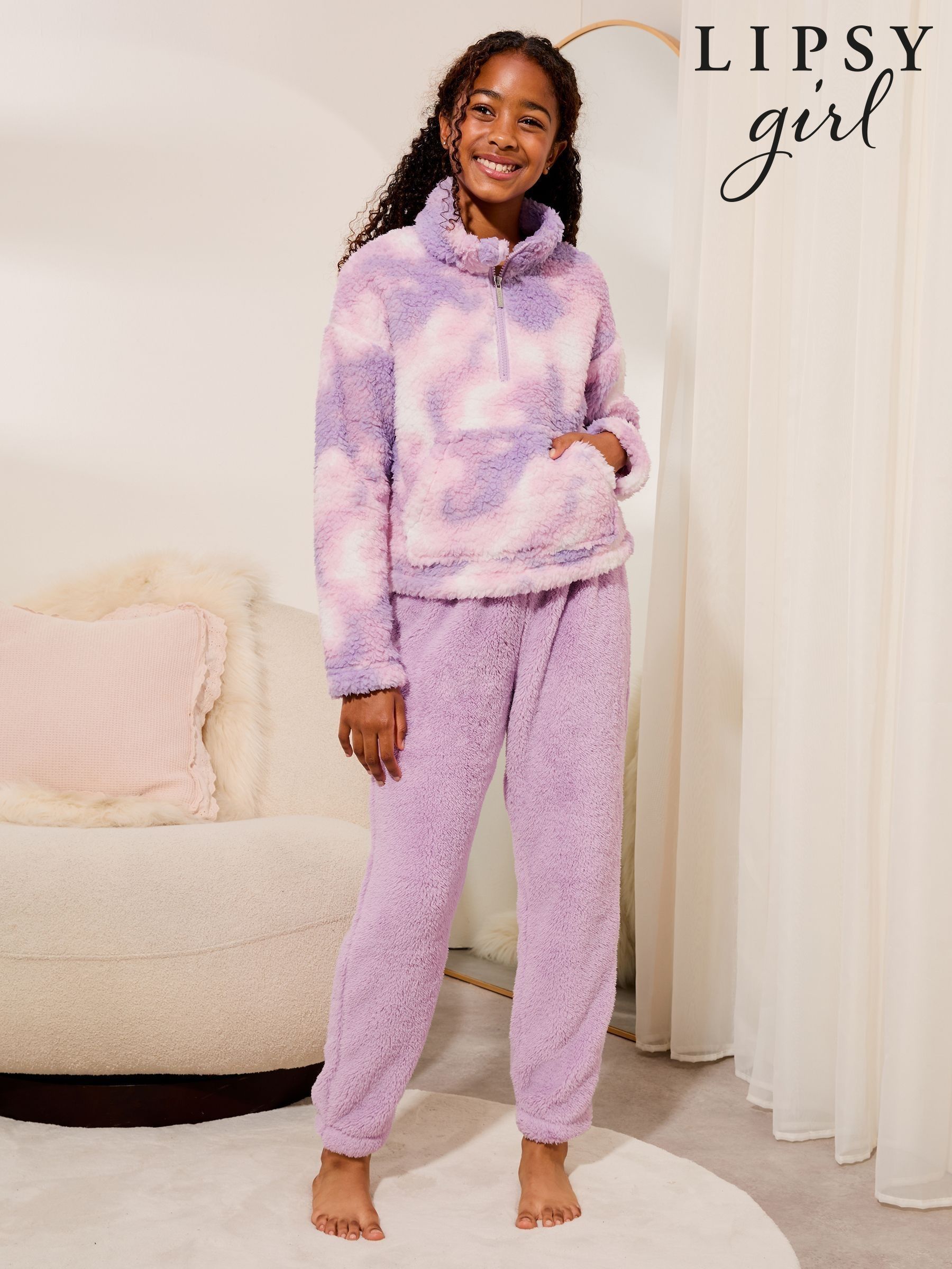 Purple fleece pyjamas outlet