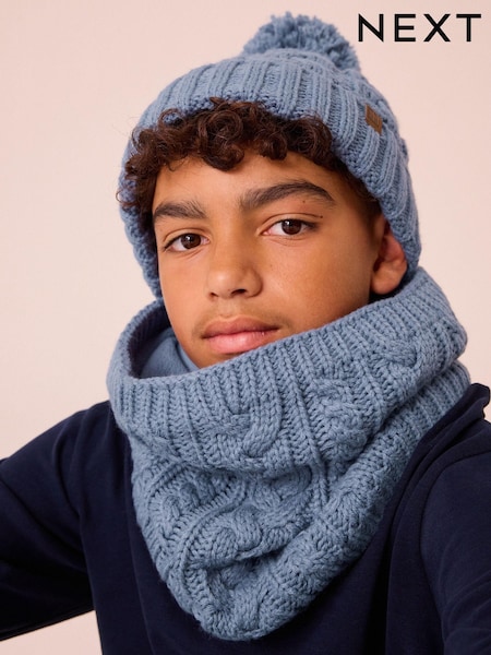 Mineraali Sininen - Cable Knit Snood (1-16yrs) (B71640) | €7 - €11