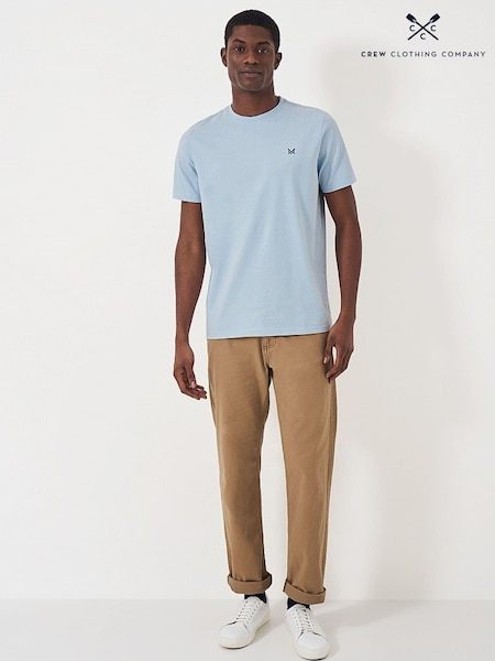 Crew Clothing Light Blue Plain 100% Cotton Classic T-Shirt (B71766) | €33