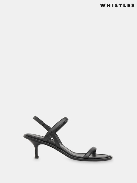 Whistles Black Enslee Heeled Sandals (B71964) | R$ 1,375