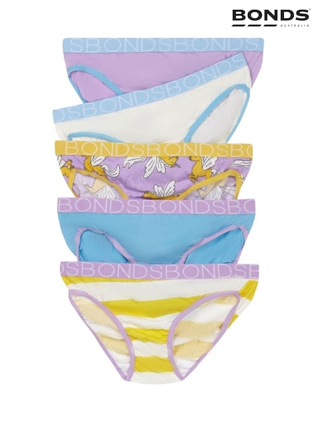 Bonds Purple Stripe 100% Cotton Bikini Briefs 5 Pack (B71975) | 15 €