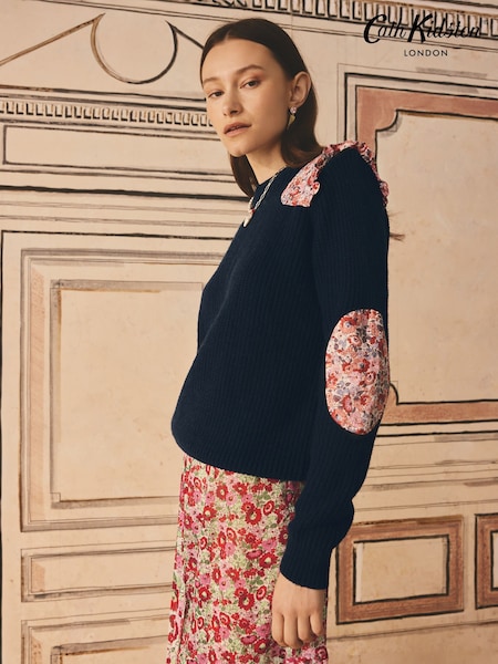 Cath Kidston Navy Ditsy Patchwork 100% Cotton Jumper (B72048) | ₪262