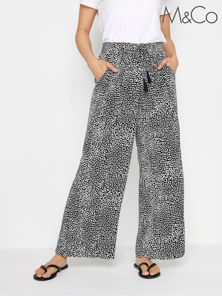 M&Co Black Petite Wide Leg Trousers (B72070) | €17.50